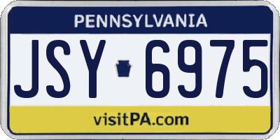 PA license plate JSY6975