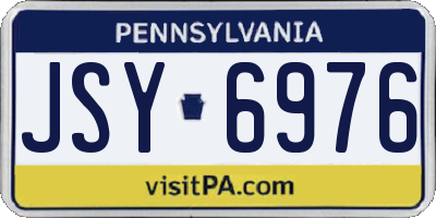 PA license plate JSY6976