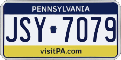 PA license plate JSY7079