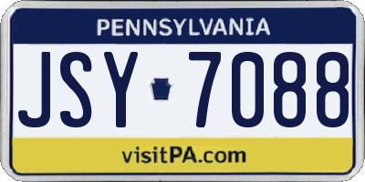 PA license plate JSY7088