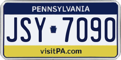PA license plate JSY7090