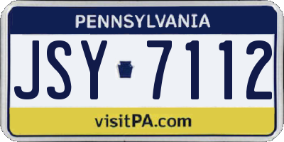 PA license plate JSY7112