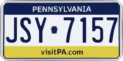 PA license plate JSY7157