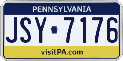 PA license plate JSY7176