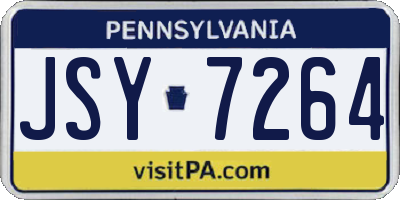 PA license plate JSY7264