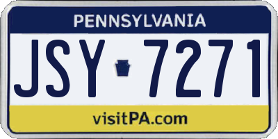 PA license plate JSY7271