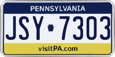 PA license plate JSY7303