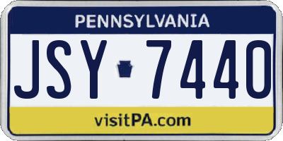 PA license plate JSY7440