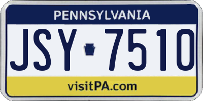 PA license plate JSY7510