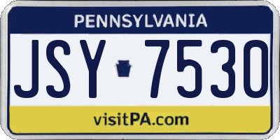 PA license plate JSY7530