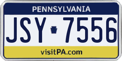 PA license plate JSY7556