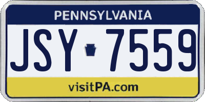 PA license plate JSY7559