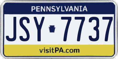 PA license plate JSY7737