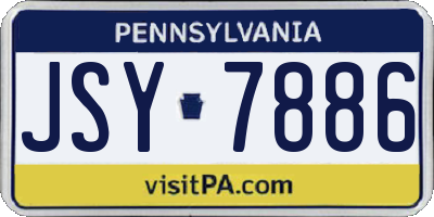 PA license plate JSY7886