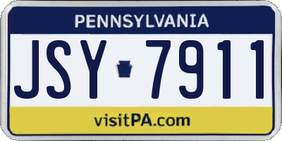 PA license plate JSY7911