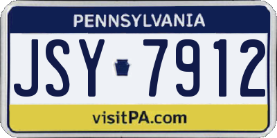 PA license plate JSY7912