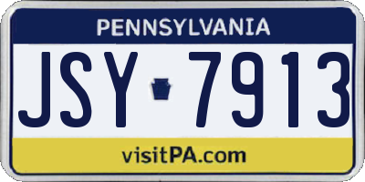 PA license plate JSY7913