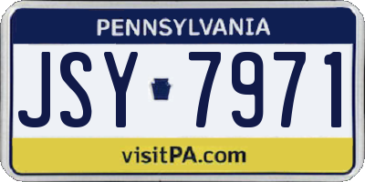 PA license plate JSY7971