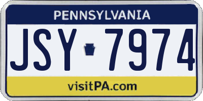 PA license plate JSY7974