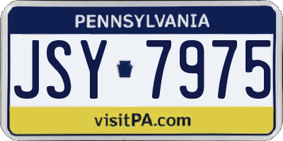 PA license plate JSY7975