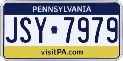 PA license plate JSY7979