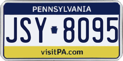 PA license plate JSY8095