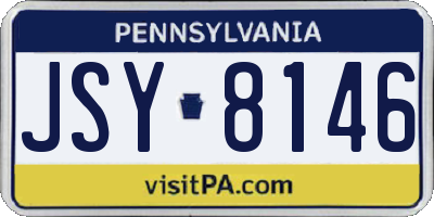 PA license plate JSY8146