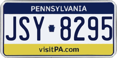PA license plate JSY8295