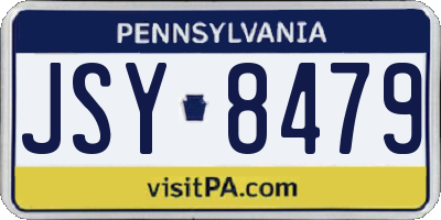 PA license plate JSY8479
