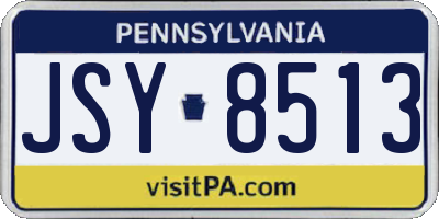PA license plate JSY8513