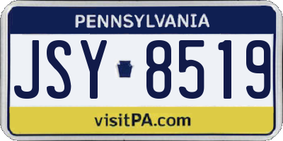 PA license plate JSY8519