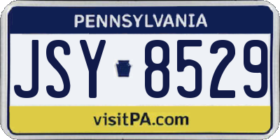 PA license plate JSY8529