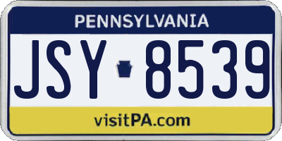 PA license plate JSY8539