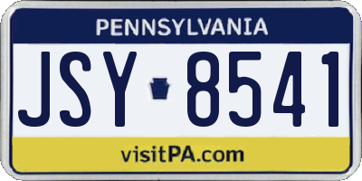 PA license plate JSY8541