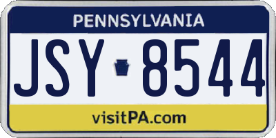 PA license plate JSY8544