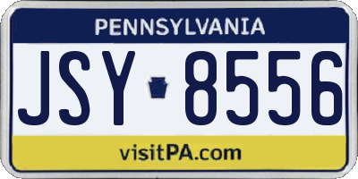 PA license plate JSY8556