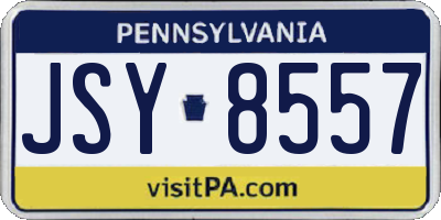 PA license plate JSY8557