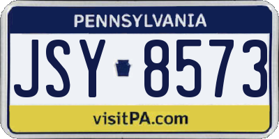 PA license plate JSY8573