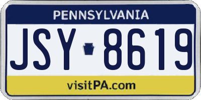 PA license plate JSY8619