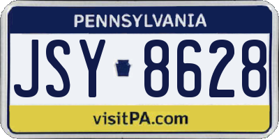 PA license plate JSY8628