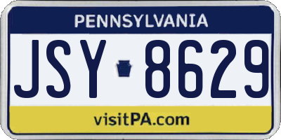 PA license plate JSY8629