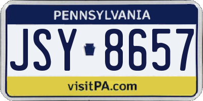 PA license plate JSY8657