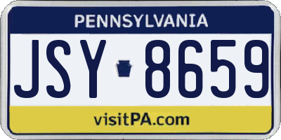 PA license plate JSY8659