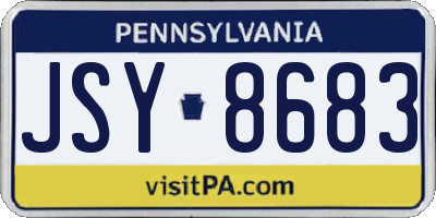 PA license plate JSY8683