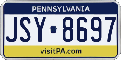PA license plate JSY8697