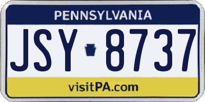 PA license plate JSY8737