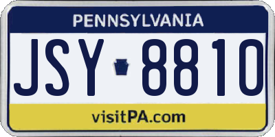 PA license plate JSY8810
