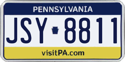 PA license plate JSY8811
