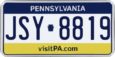 PA license plate JSY8819