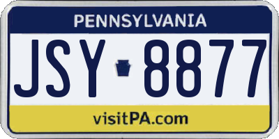 PA license plate JSY8877